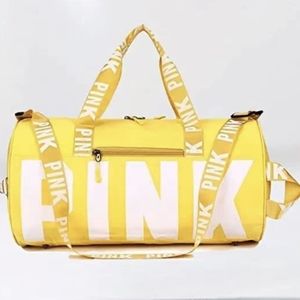 VS Pink duffel bag, This listing is for the Yellow bag. Brand new